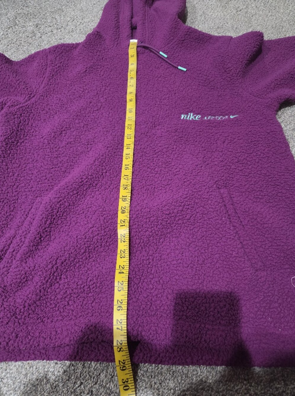 Nike Purple Sherpa Hoodie Size Large - Picture 7 of 7